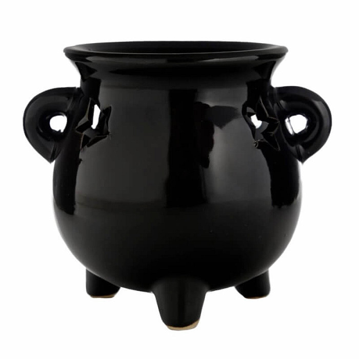 Aroma lampa keramická Černý kotlík - cca 11