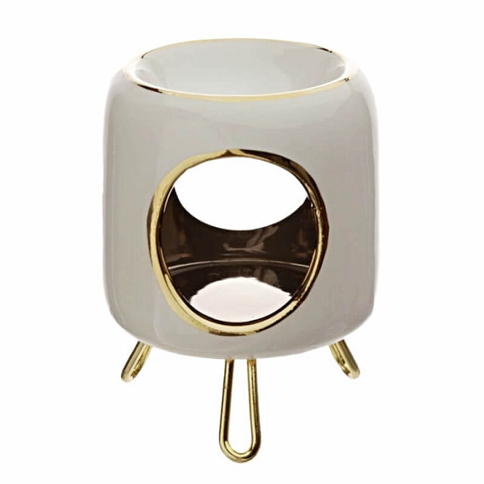 Aroma lampa keramická Grey cylinder - cca 8 x 11