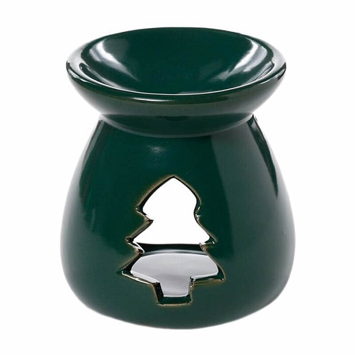 Aroma lampa keramická Vánoční stromeček zelený - cca 6
