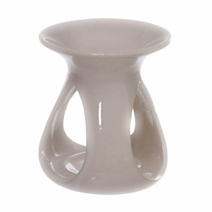 Aroma lampa keramická bílá Kapka - cca 9