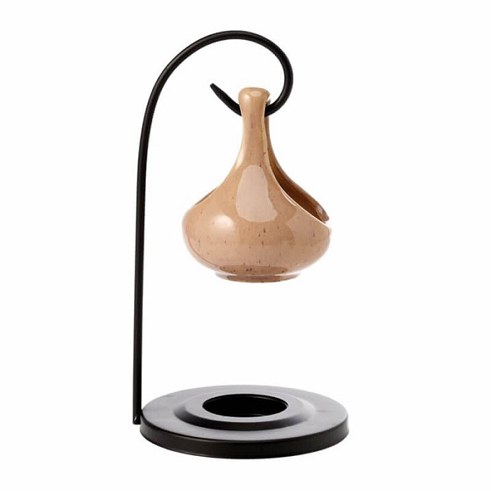 Aroma lampa keramická závěsná moderní barva oranžová - cca 10 x 19 cm