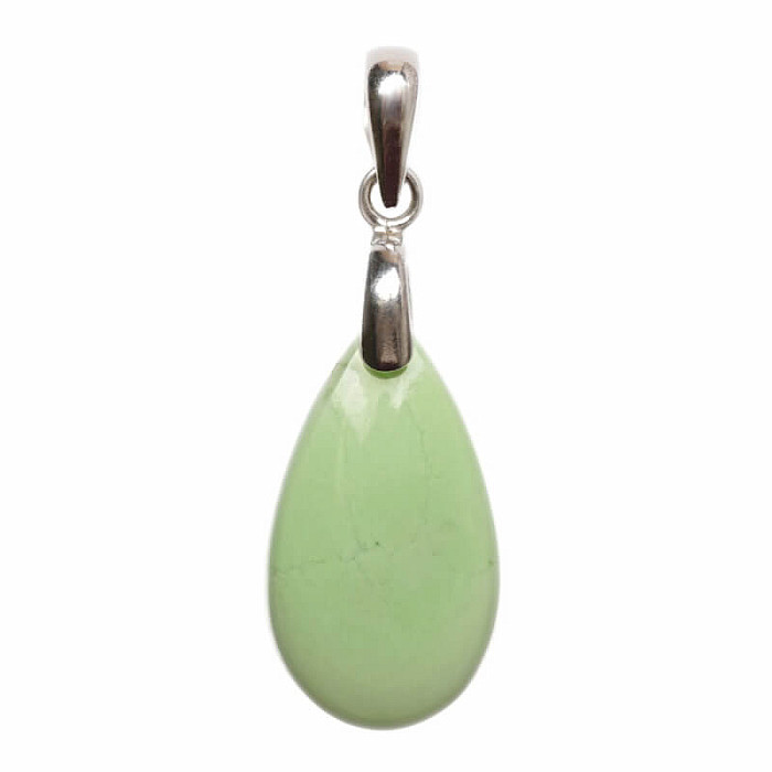 Chryzopras Lemon přívěsek stříbro Ag 925 č. 2 - 2