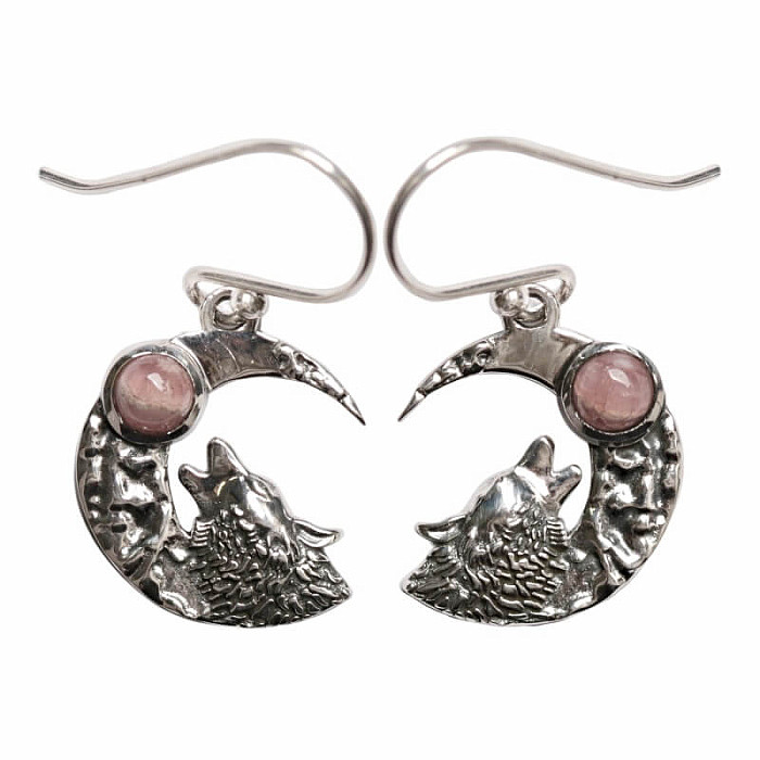 Designové náušnice s rodochrozitem stříbro Ag 925 E640 - 1