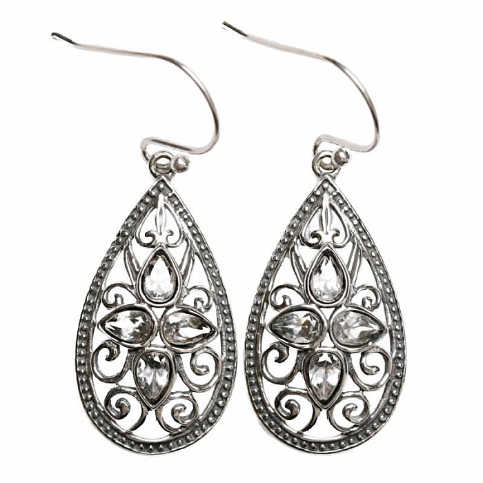 Designové náušnice topaz broušený stříbro Ag 925 E212 - 2