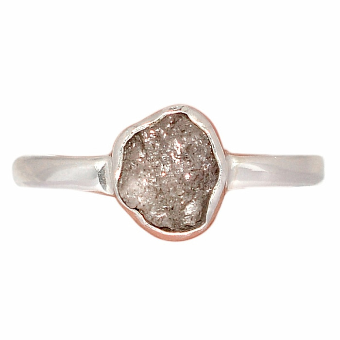 Diamant přírodní surový prsten stříbro Ag 925 R340 - 57 mm (US 8)