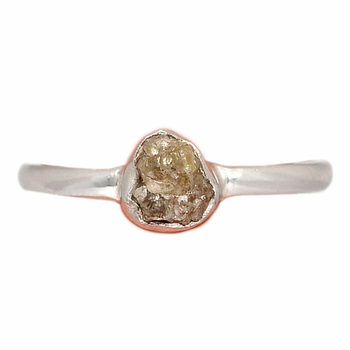 Diamant přírodní surový prsten stříbro Ag 925 R386 - 54 mm (US 7)