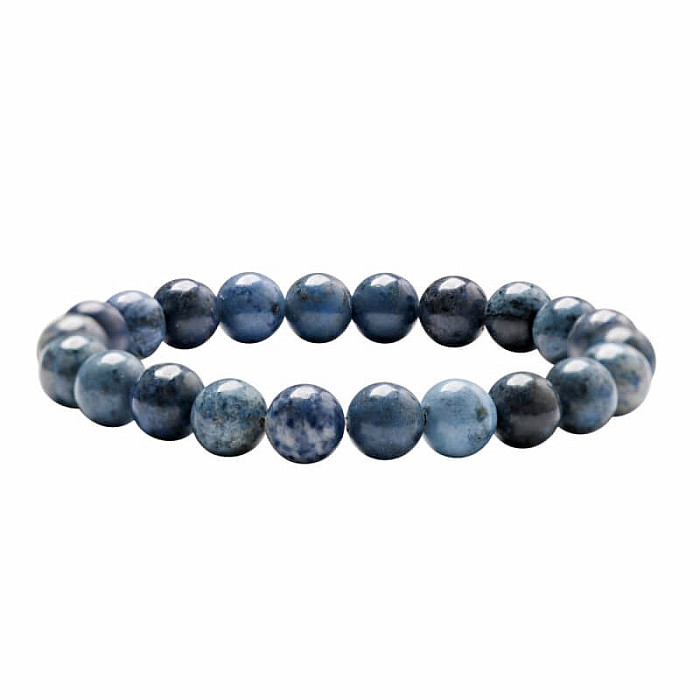 Dumortierit náramek z korálků 8 mm - obvod cca 16 až 21 cm