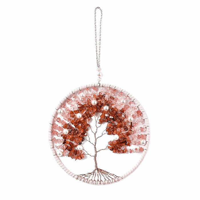 Feng Shui závěs Strom života z jaspisu - cca 29 cm