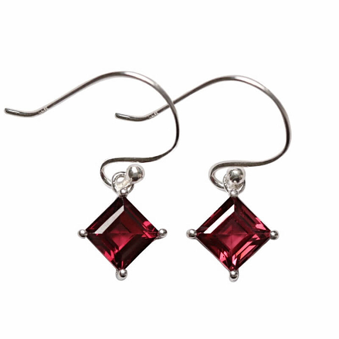 Granát broušený náušnice stříbro Ag 925 E800 - 0