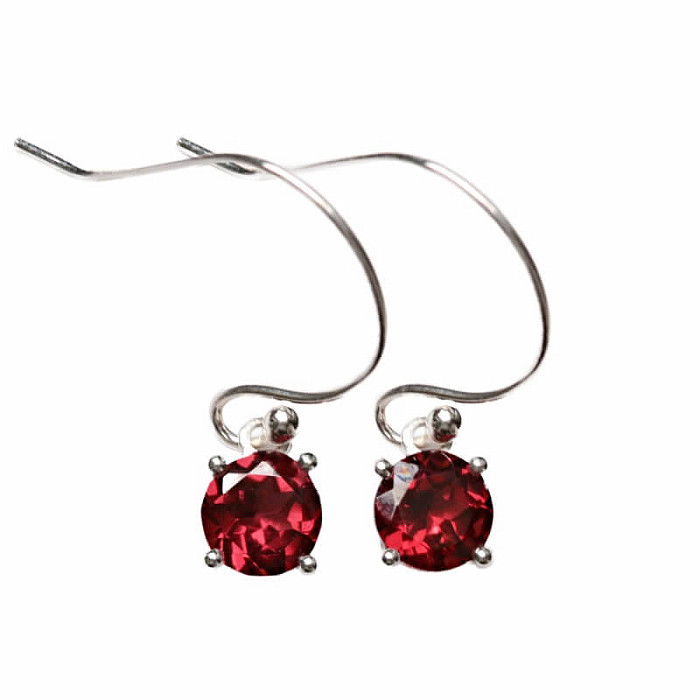 Granát broušený náušnice stříbro Ag 925 E814 - 0