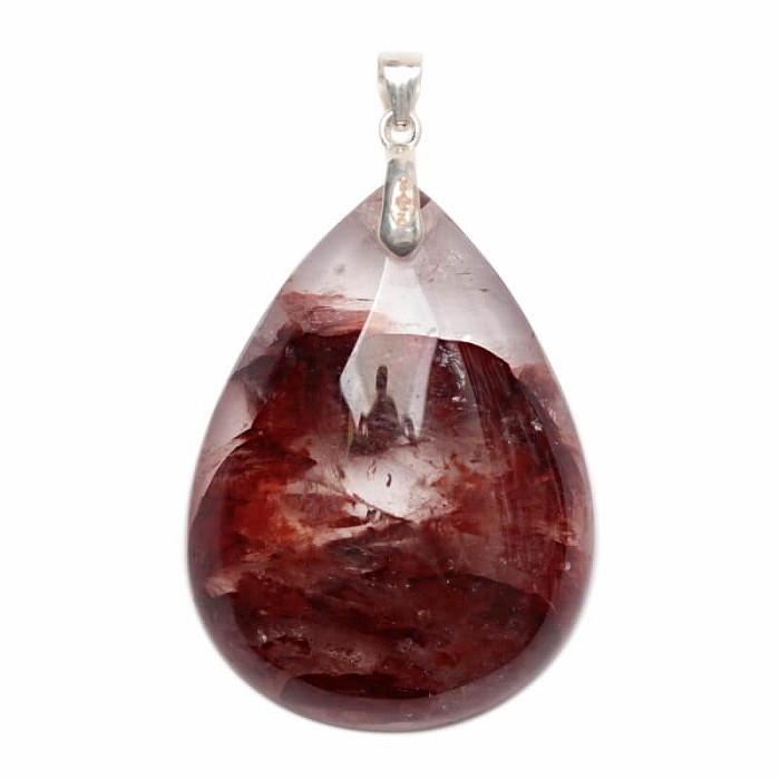 Hematoid (hematit v křišťálu) přívěsek stříbro Ag 925 č. 1 - 3