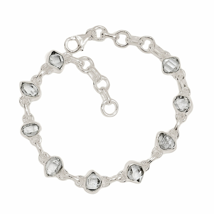 Herkimer diamant náramek stříbro Ag 925 B290 - 18