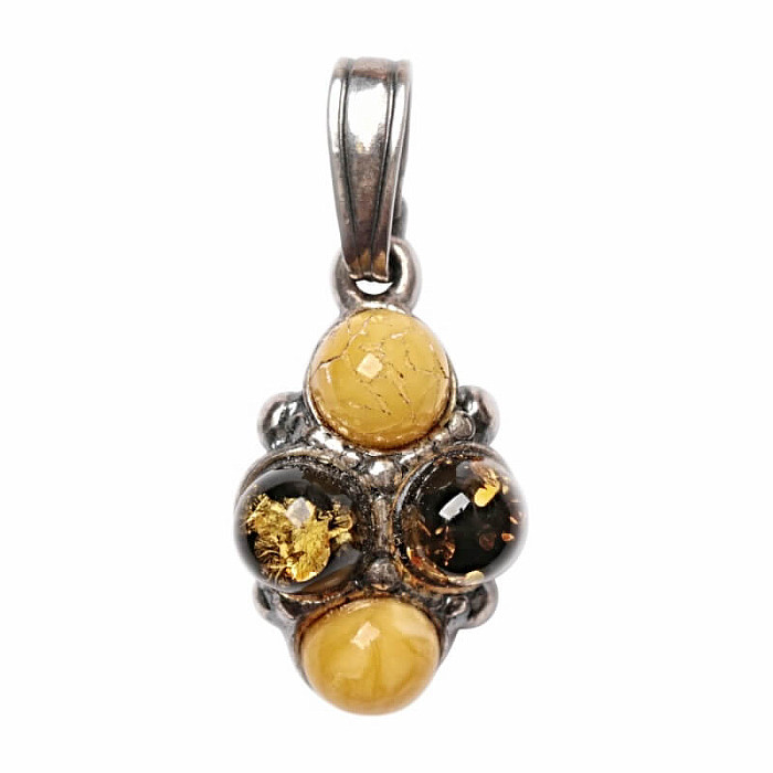 Jantar přívěsek stříbro Ag 925 č. 13 - 1