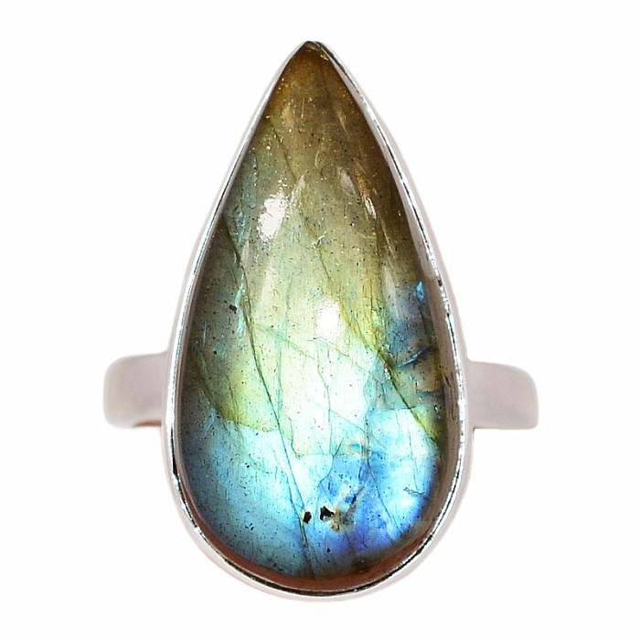 Labradorit duhový prsten stříbro Ag 925 R1522 - 54 mm (US 7)