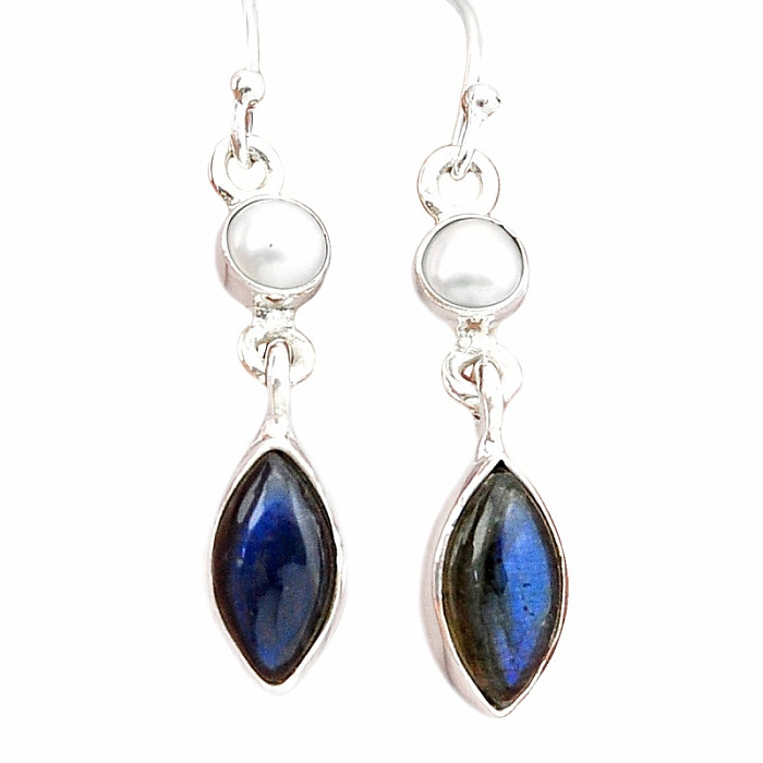 Labradorit náušnice stříbro Ag 925 42704 - 2