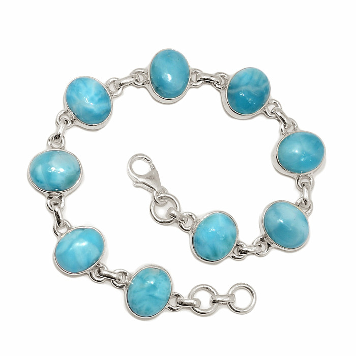 Larimar náramek stříbro Ag 925 B537 - 18