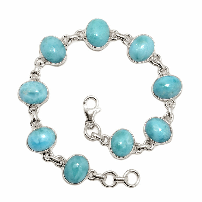 Larimar náramek stříbro Ag 925 B543 - 19 - 20 cm