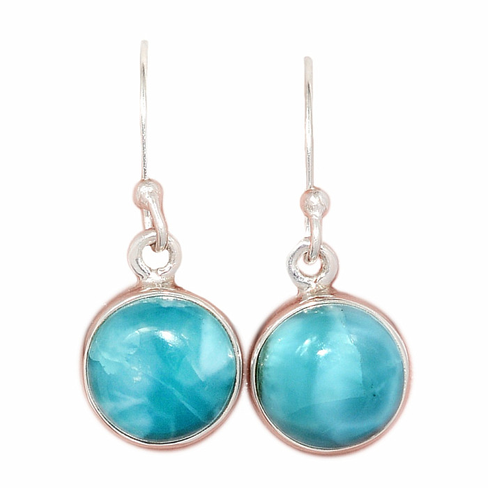 Larimar náušnice stříbro Ag 925 E11 - 1 cm