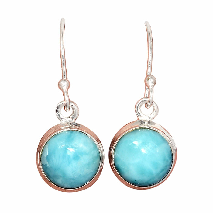 Larimar náušnice stříbro Ag 925 E2 - 1 cm