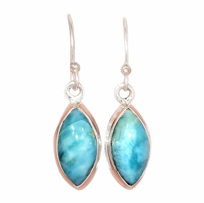 Larimar náušnice stříbro Ag 925 E3 - 1