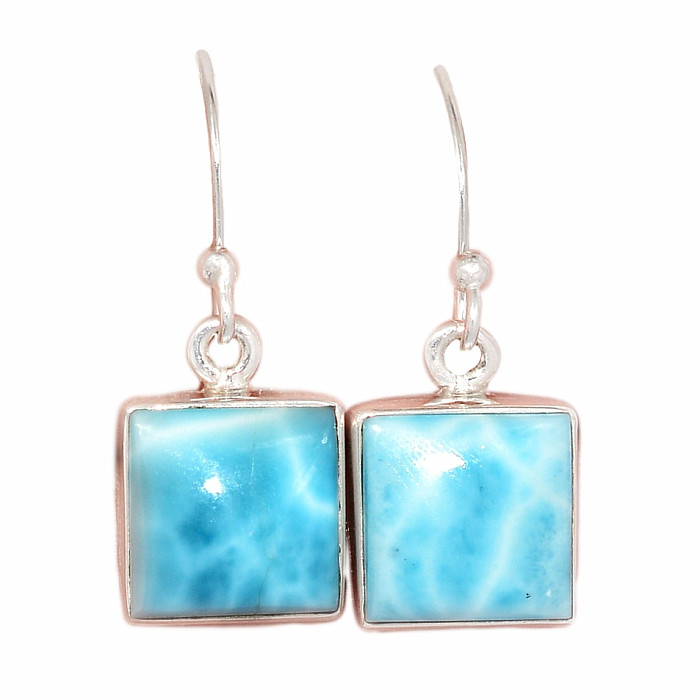 Larimar náušnice stříbro Ag 925 E4 - 1