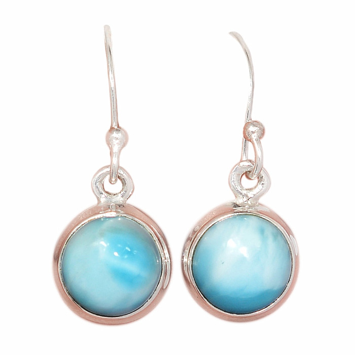 Larimar náušnice stříbro Ag 925 E9 - 1 cm