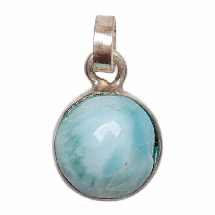 Larimar přívěsek stříbro Ag 925 č. 4 - 1 cm