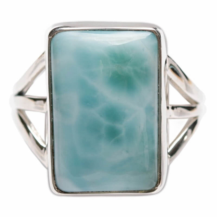 Larimar prsten stříbro Ag 925 LOT441 - 59 mm (US 9)