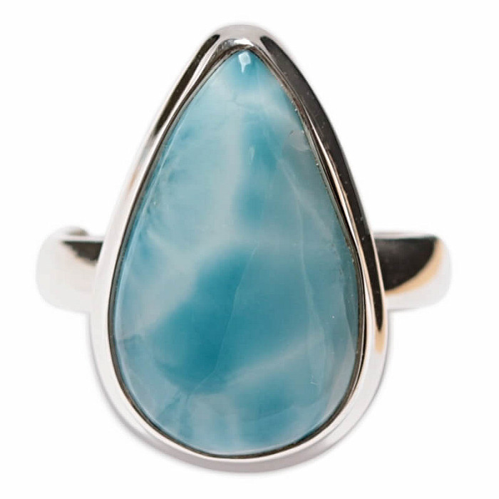 Larimar prsten stříbro Ag 925 LOT442 - 57 mm (US 8)