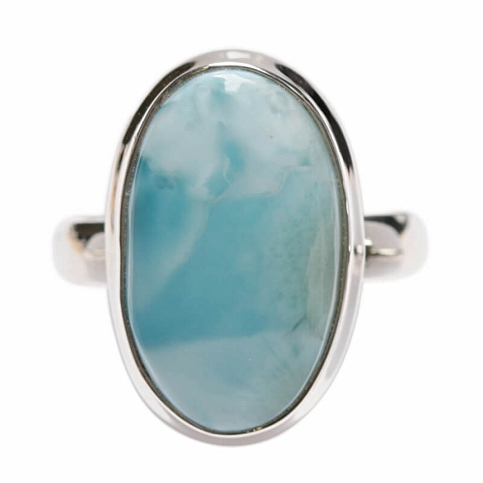 Larimar prsten stříbro Ag 925 LOT448 - 56 mm (US 7
