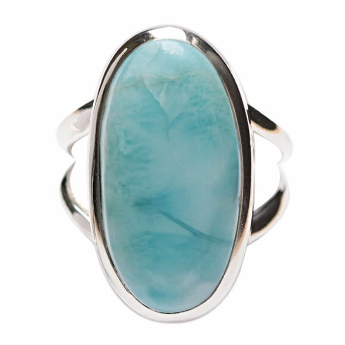 Larimar prsten stříbro Ag 925 LOT450 - 51 mm (US 5