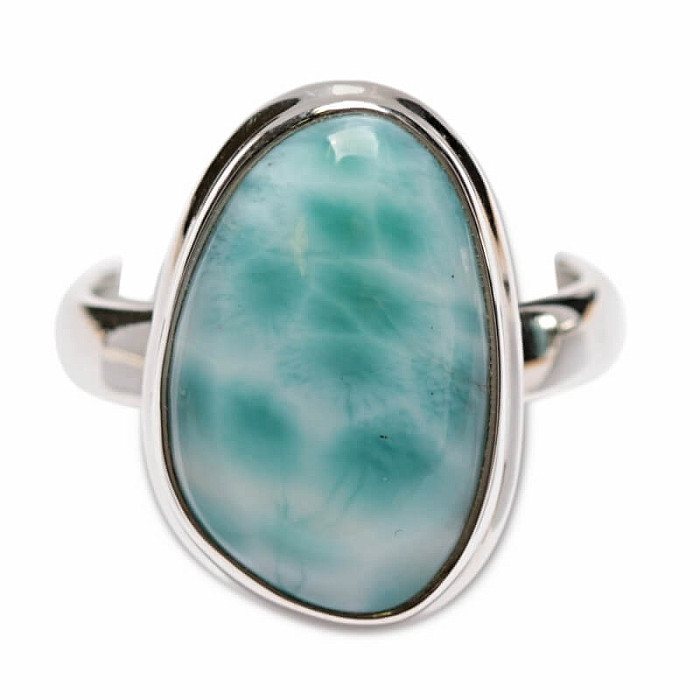 Larimar prsten stříbro Ag 925 LOT453 - 57 mm (US 8)