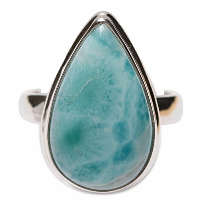 Larimar prsten stříbro Ag 925 LOT454 - 57 mm (US 8)
