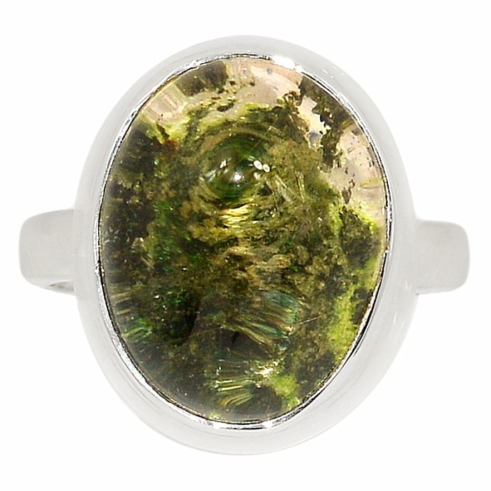 Lodolit - křišťál s inkluzemi prsten stříbro Ag 925 R1305 - 57 mm (US 8)