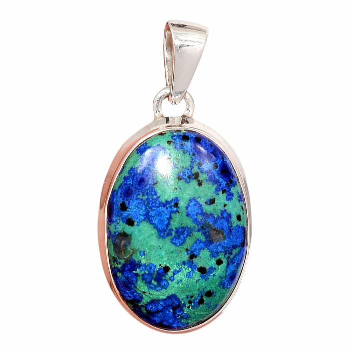 Malachit v azuritu přívěsek stříbro Ag 925 P1208 - 2