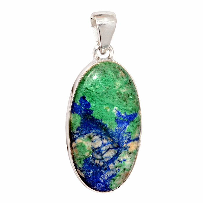Malachit v azuritu přívěsek stříbro Ag 925 P907 - 3