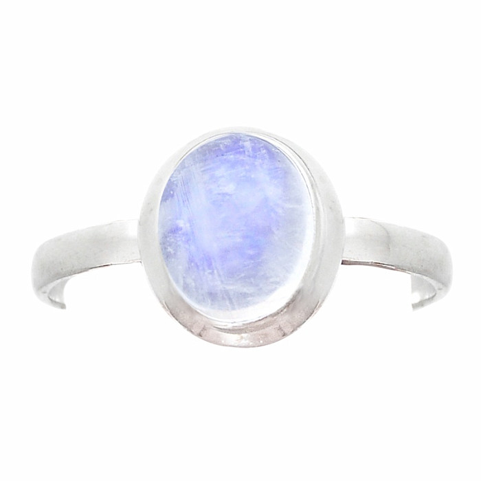 Měsíční kámen duhový prsten stříbro Ag 925 42547 - 59 mm (US 9)