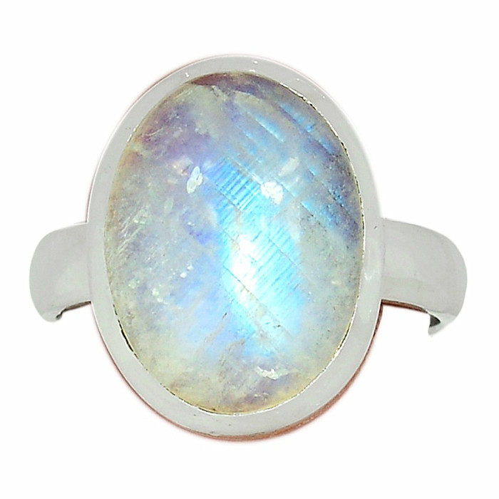 Měsíční kámen duhový prsten stříbro Ag 925 R3997 - 59 mm (US 9)