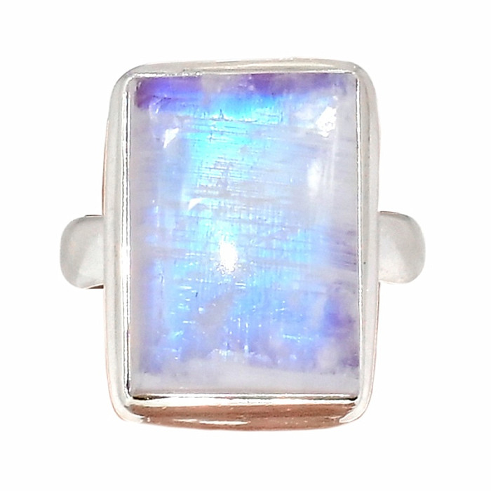 Měsíční kámen duhový prsten stříbro Ag 925 R4722 - 53 mm (US 6