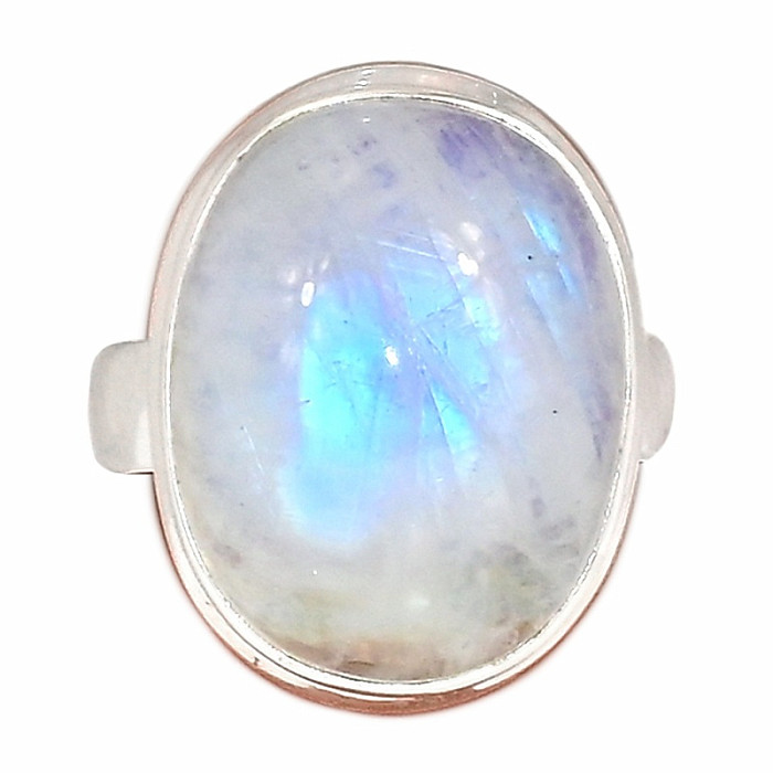 Měsíční kámen duhový prsten stříbro Ag 925 R4745 - 52 mm (US 6)