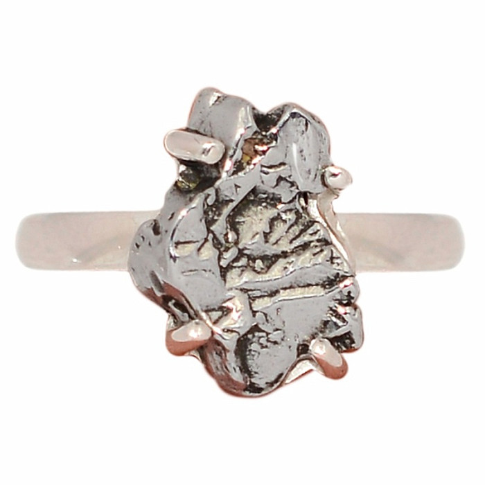 Meteorit Campo del Cielo prsten stříbro Ag 925 R2111 - 56 mm (US 7