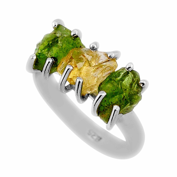 Olivín prsten stříbro Ag 925 37990 - 57 mm (US 8)