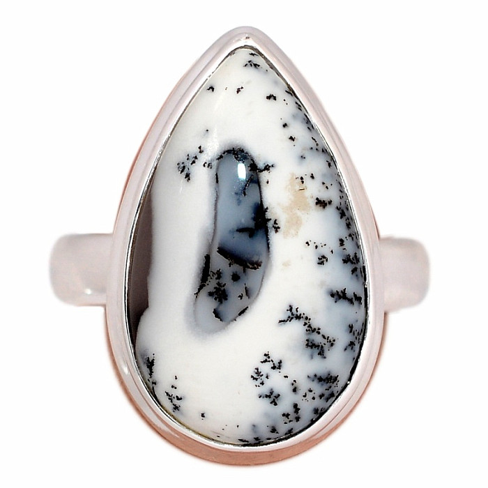 Opál dendritický prsten stříbro Ag 925 R2957 - 56 mm (US 7