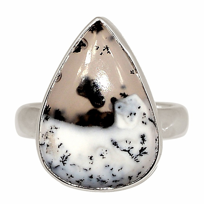 Opál dendritický prsten stříbro Ag 925 R8 - 52 mm (US 6)