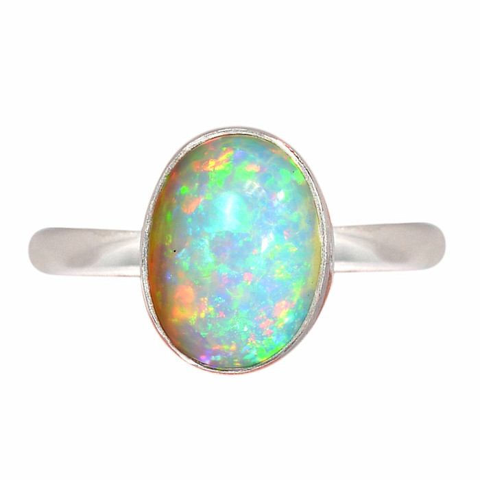 Opál etiopský prsten stříbro Ag 925 R1 - 61 mm (US 9