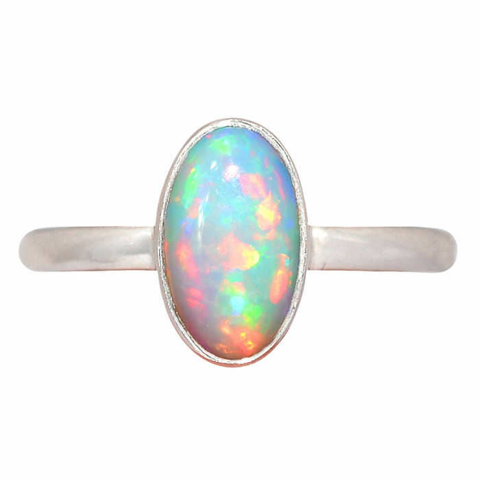 Opál etiopský prsten stříbro Ag 925 R12 - 61 mm (US 9