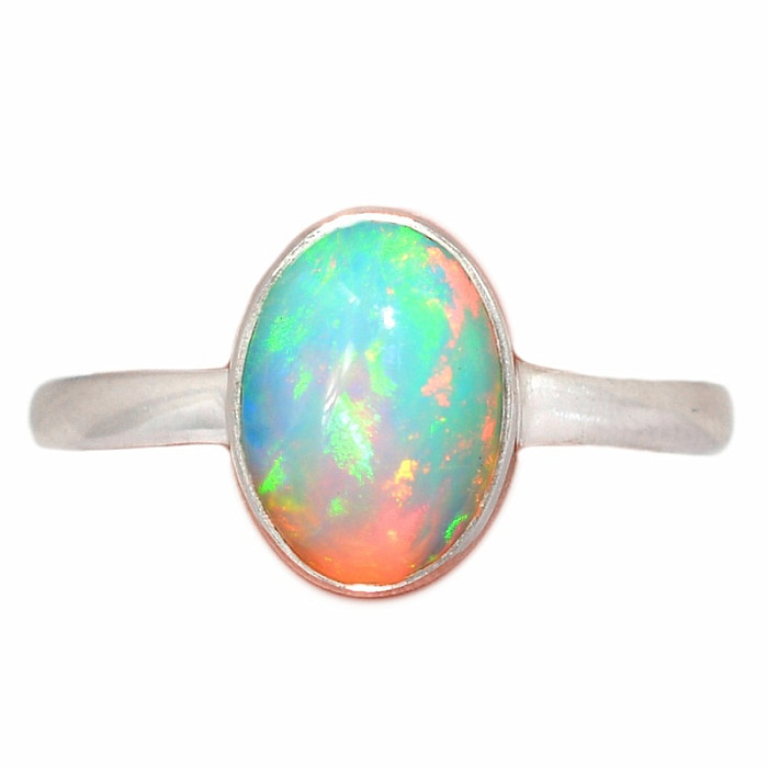 Opál etiopský prsten stříbro Ag 925 R14 - 57 mm (US 8)