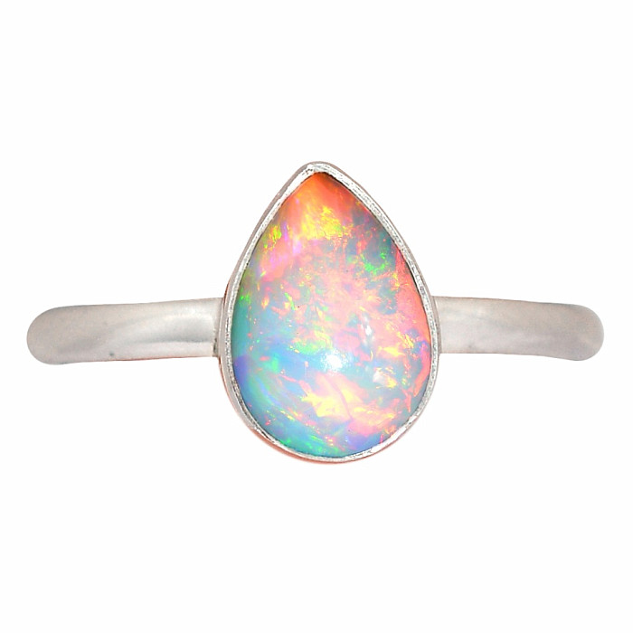 Opál etiopský prsten stříbro Ag 925 R15 - 61 mm (US 9