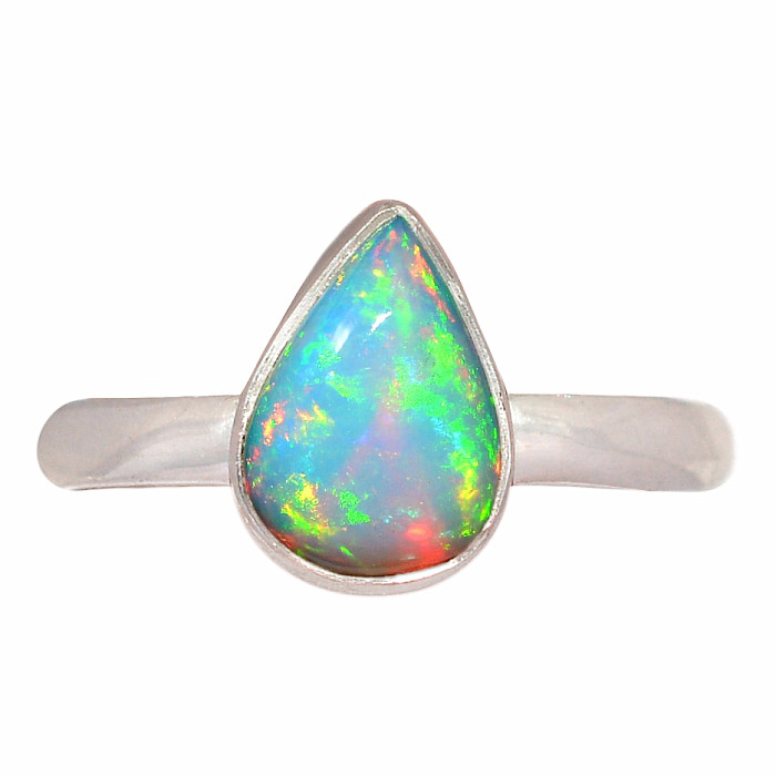 Opál etiopský prsten stříbro Ag 925 R2332 - 57 mm (US 8)