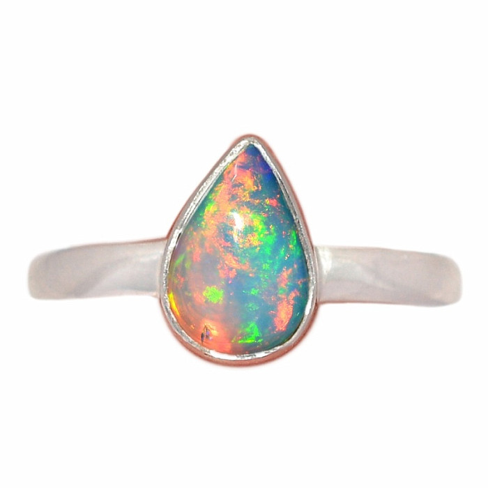 Opál etiopský prsten stříbro Ag 925 R2360 - 55 mm (US 7